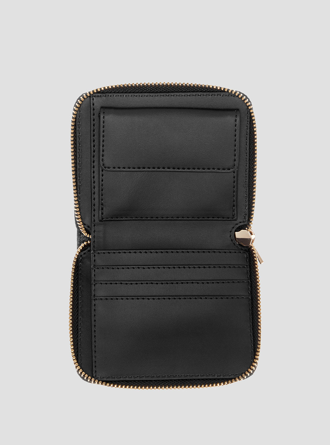 GUESS Womens Black Valla Small Zip Around Wallet QG8122137 Inside View