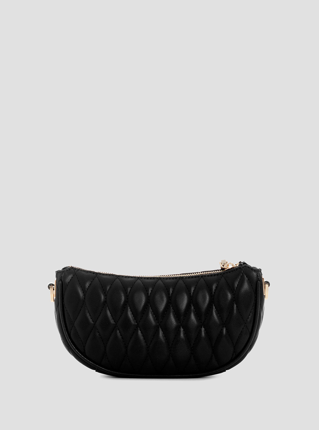 GUESS Womens Black Valla Mini Top Zip Shoulder Bag QG812272 Back View