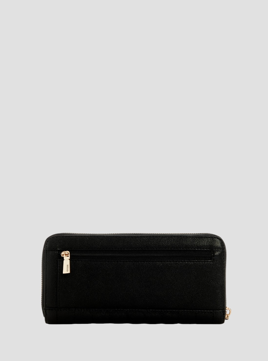 GUESS Womens Black Nadira Large Zip Around Wallet QG8424146 Front  Back View