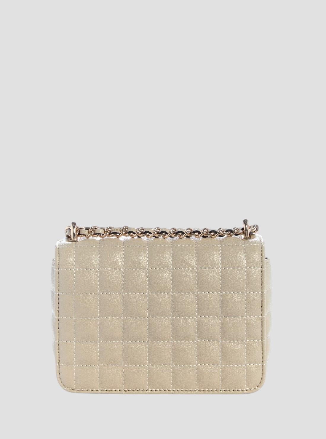 GUESS Womens Beige Nadira Mini Convertible Crossbody Flap QG842478 Back View