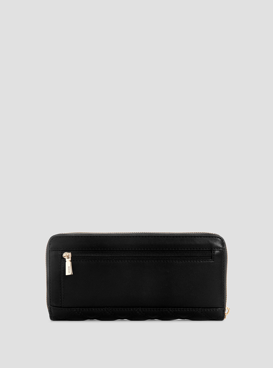 Black Giully Large Zip Around Wallet