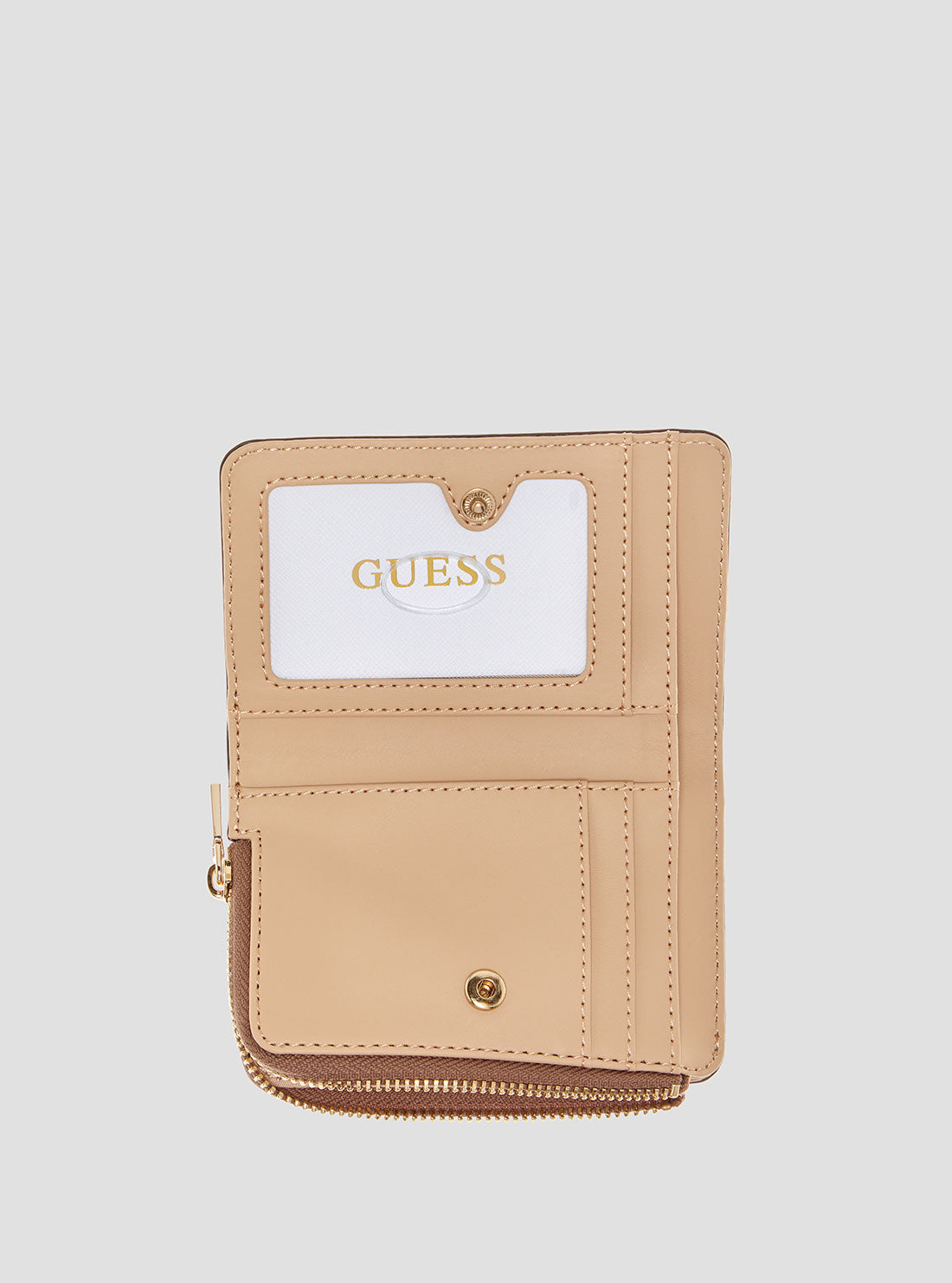 White Giully Zip Around Card Case