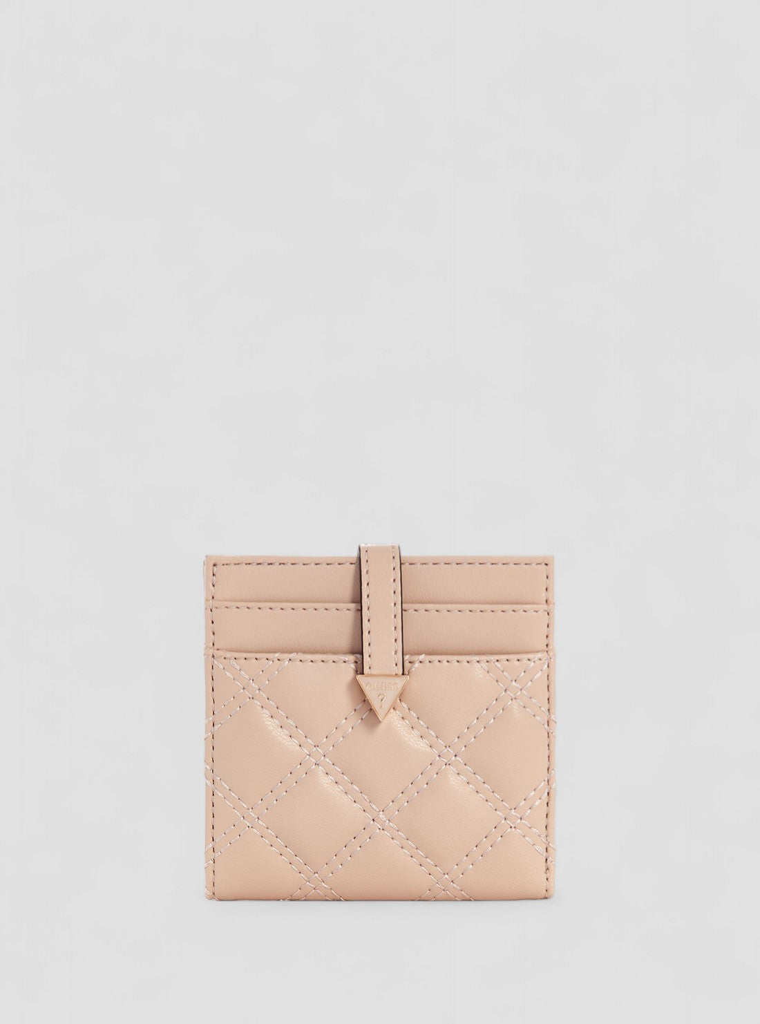 GUESS Womens Beige Giully Tab Card Case QG874852 Front View