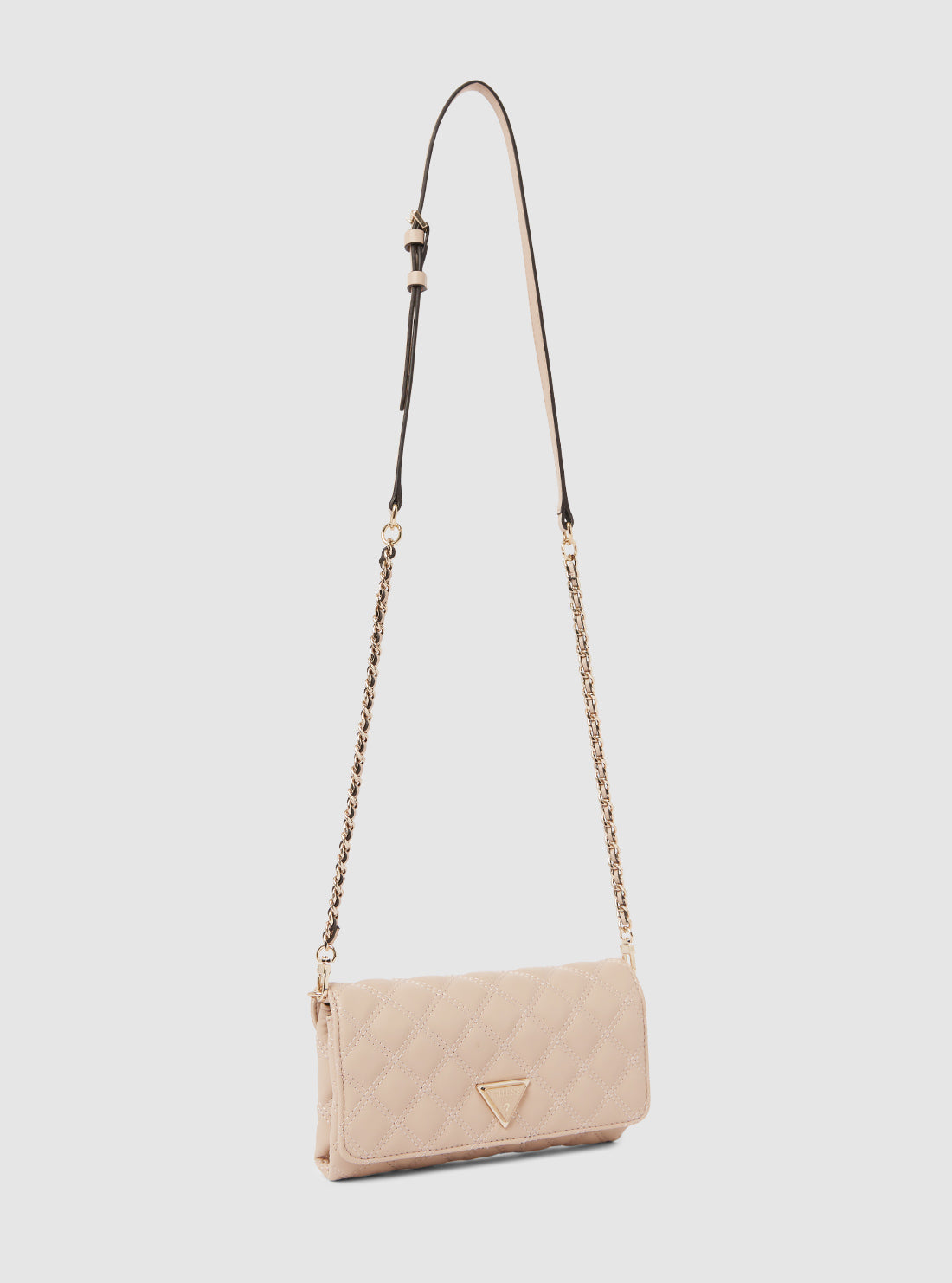 GUESS Womes Beige Giully Crossbody Organiser Bag QG874875 Side View