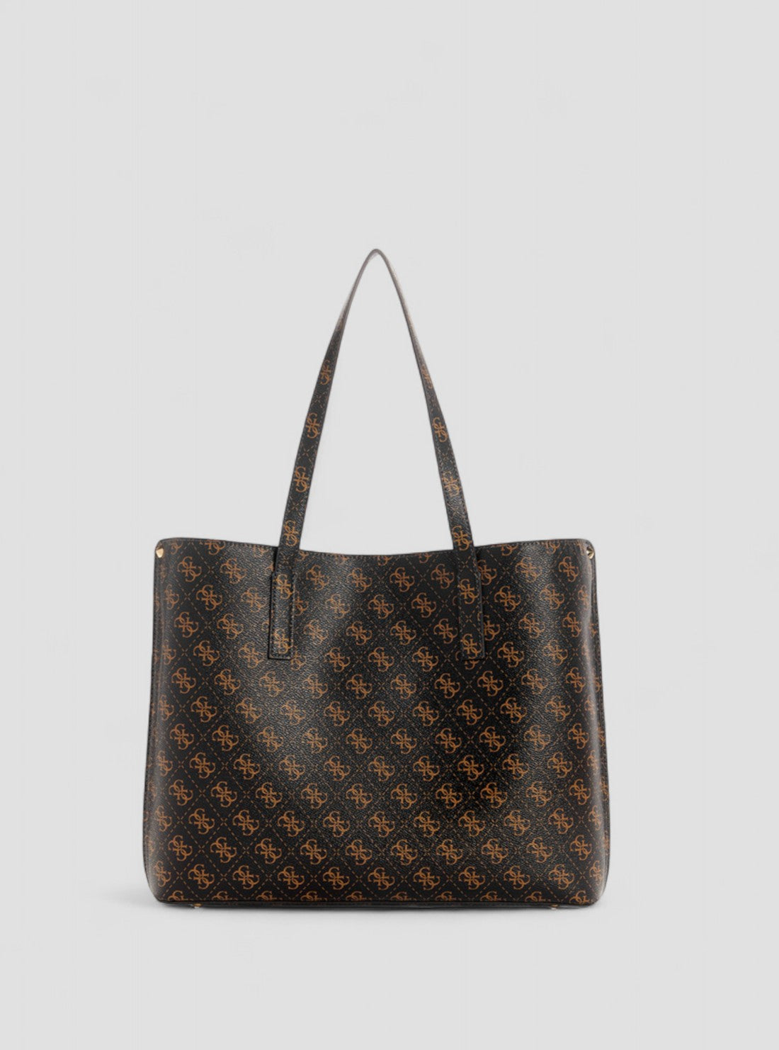 GUESS Womens Brown Logo Meridian Tote Bag QG877823 Back View