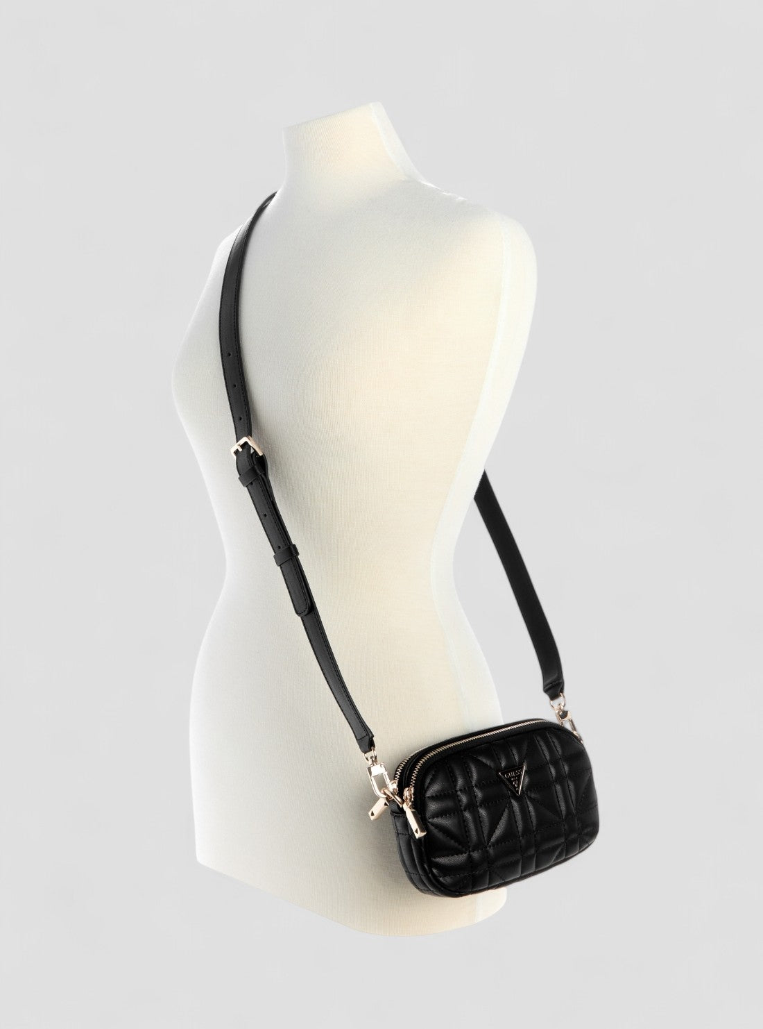 GUESS Womens Black Edita Mini Camera Bag QG962574 Full View