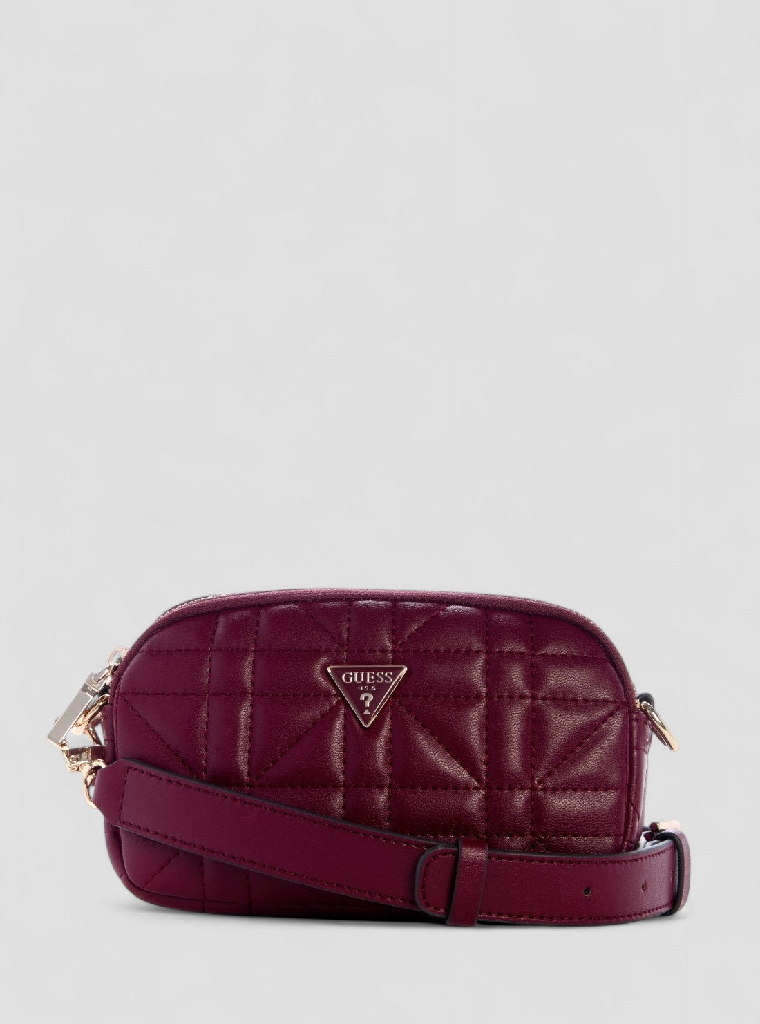 GUESS Womens Red Edita Mini Camera Bag QG962574 Front View