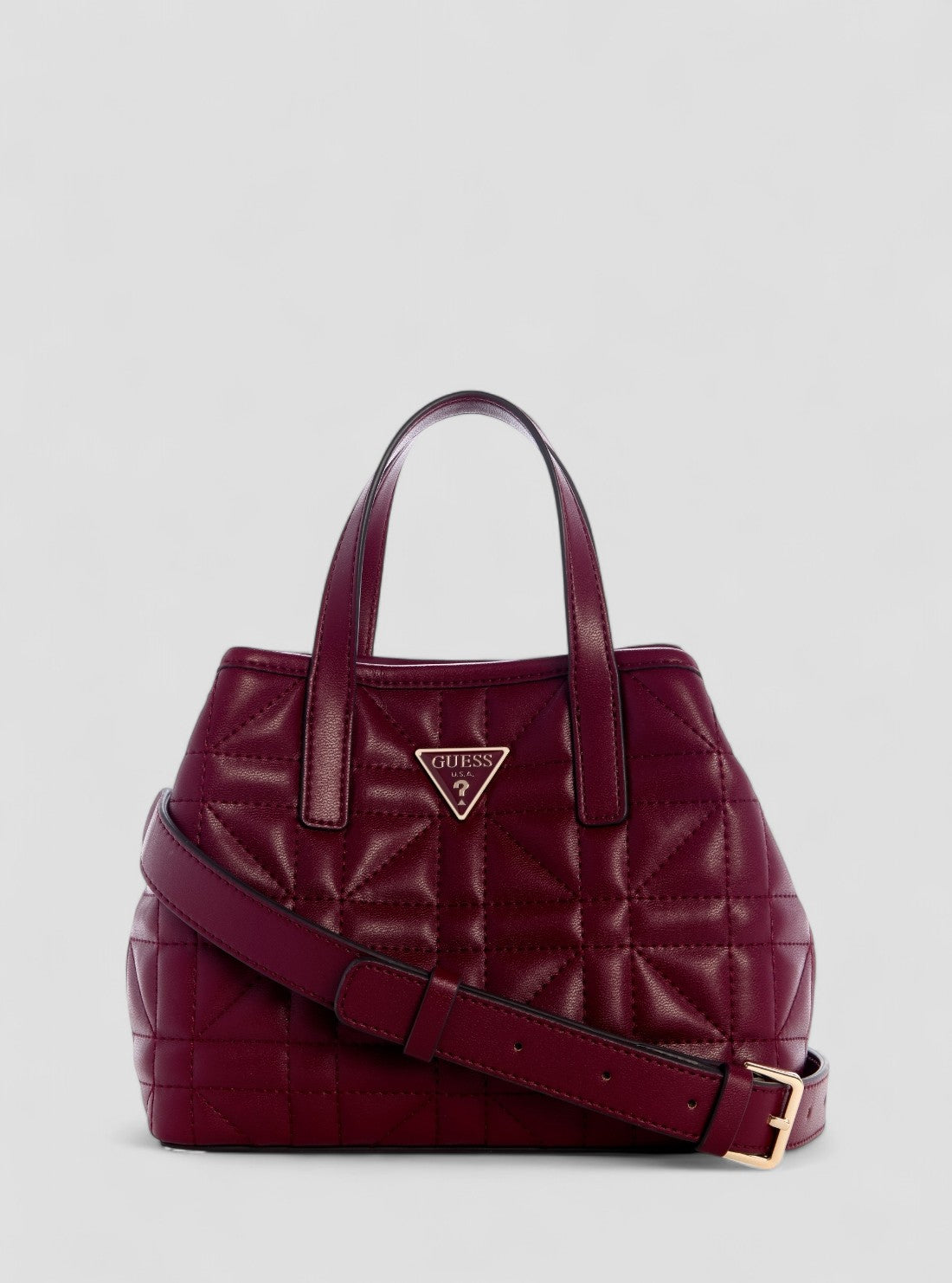 GUESS Womens Red Edita Mini Tote Bag QG962575 Front View_2