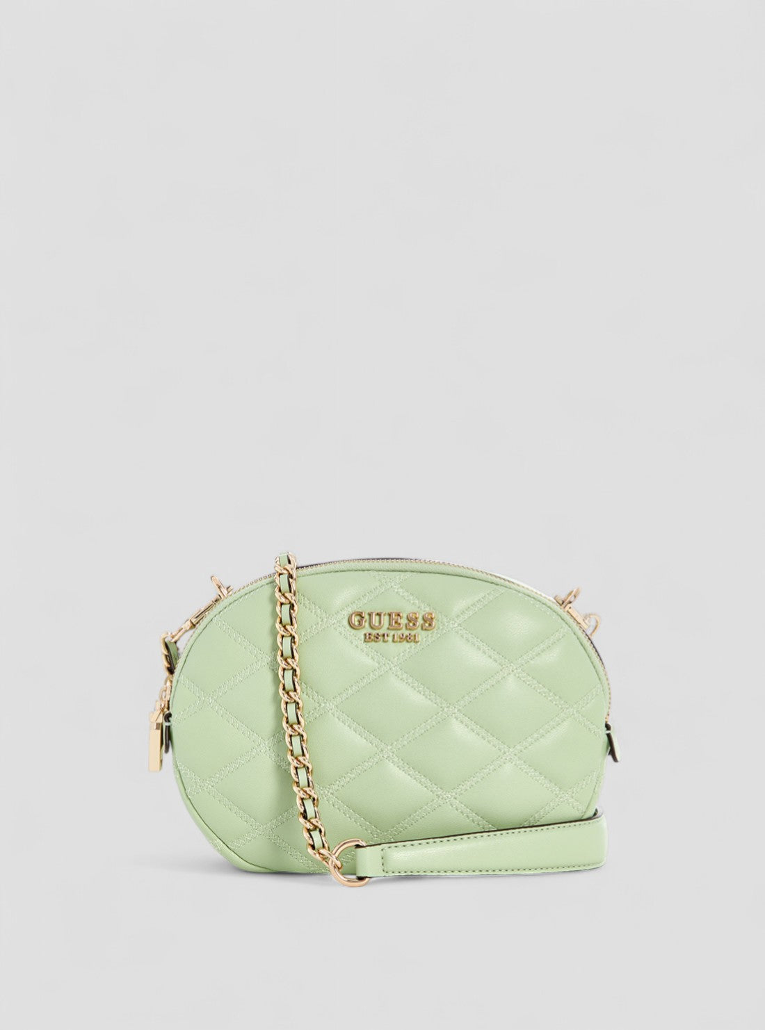 GUESS Womens Green Tamsin Double Zip Crossbody QG963212 Front View
