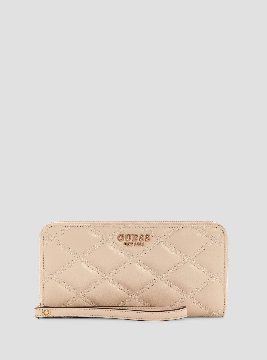 Beige Tamsin Large Zip Wallet