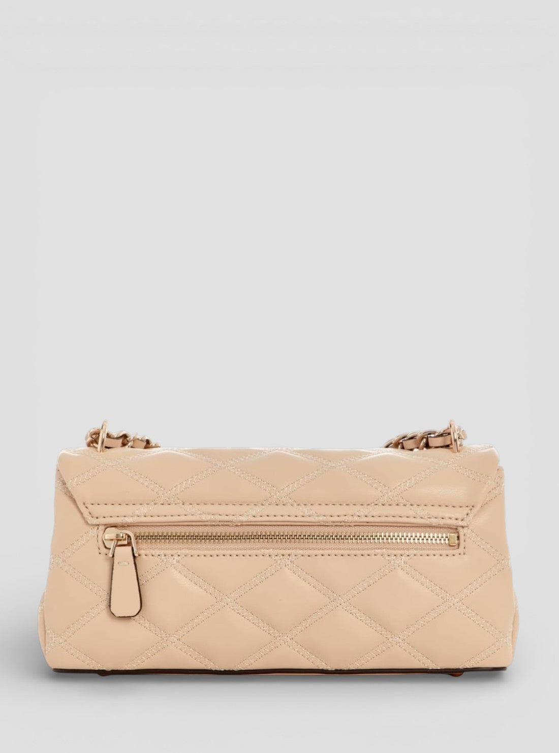 GUESS Womens Beige Tamsin Convertible Crossbody Flap Bag QG963221 Back View