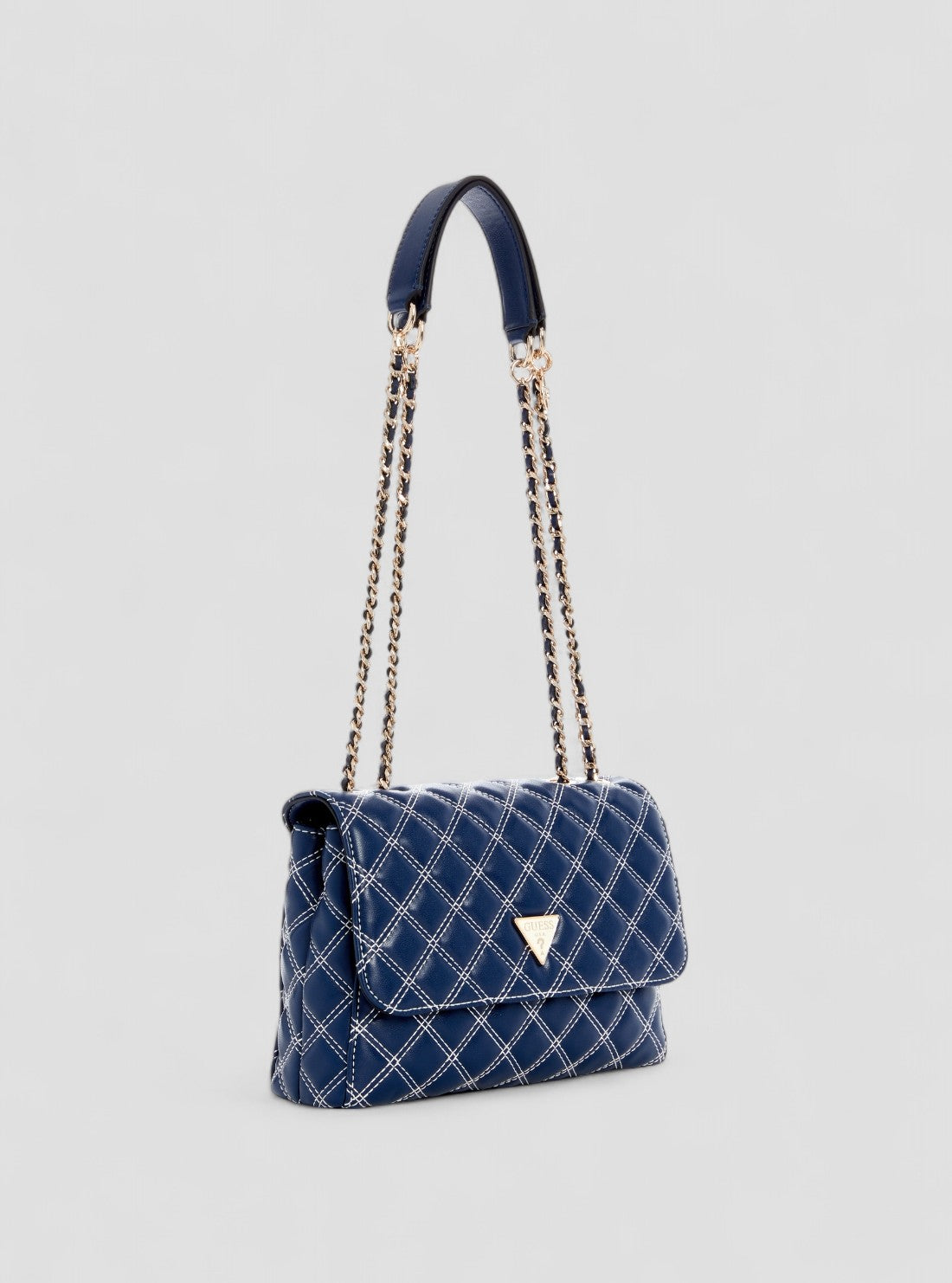 GUESS Womens Blue Cruise Vibe Convertible Crossbody Bag QG964920 Front Side View