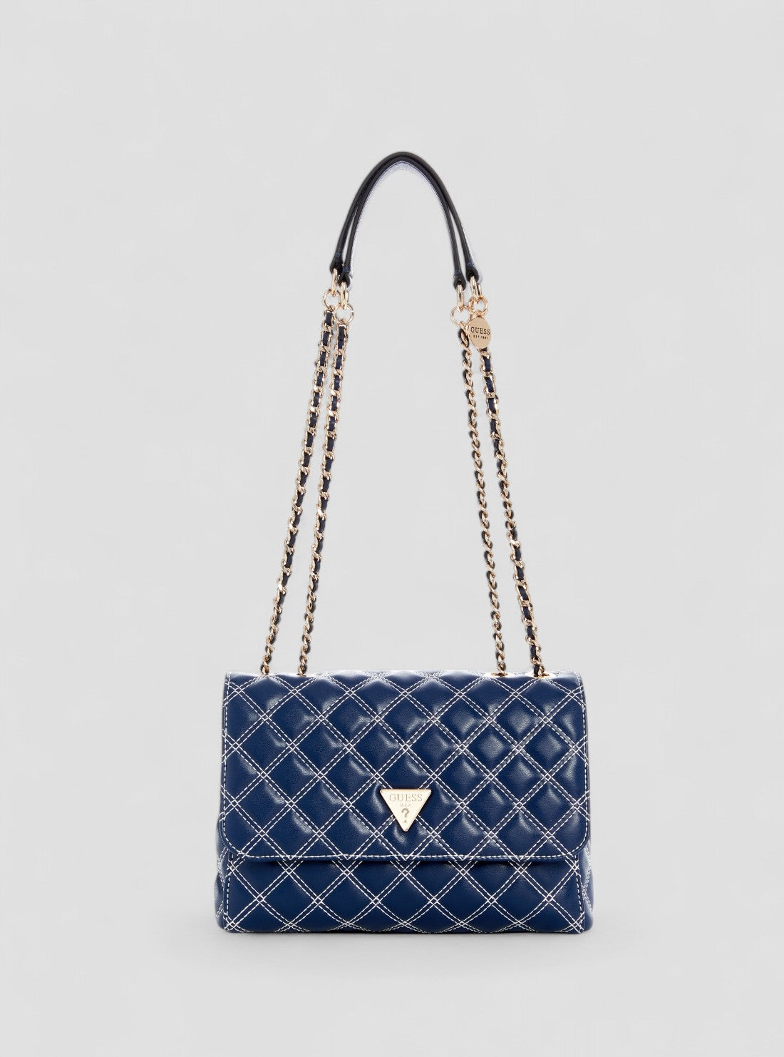 GUESS Womens Blue Cruise Vibe Convertible Crossbody Bag QG964920 Front View