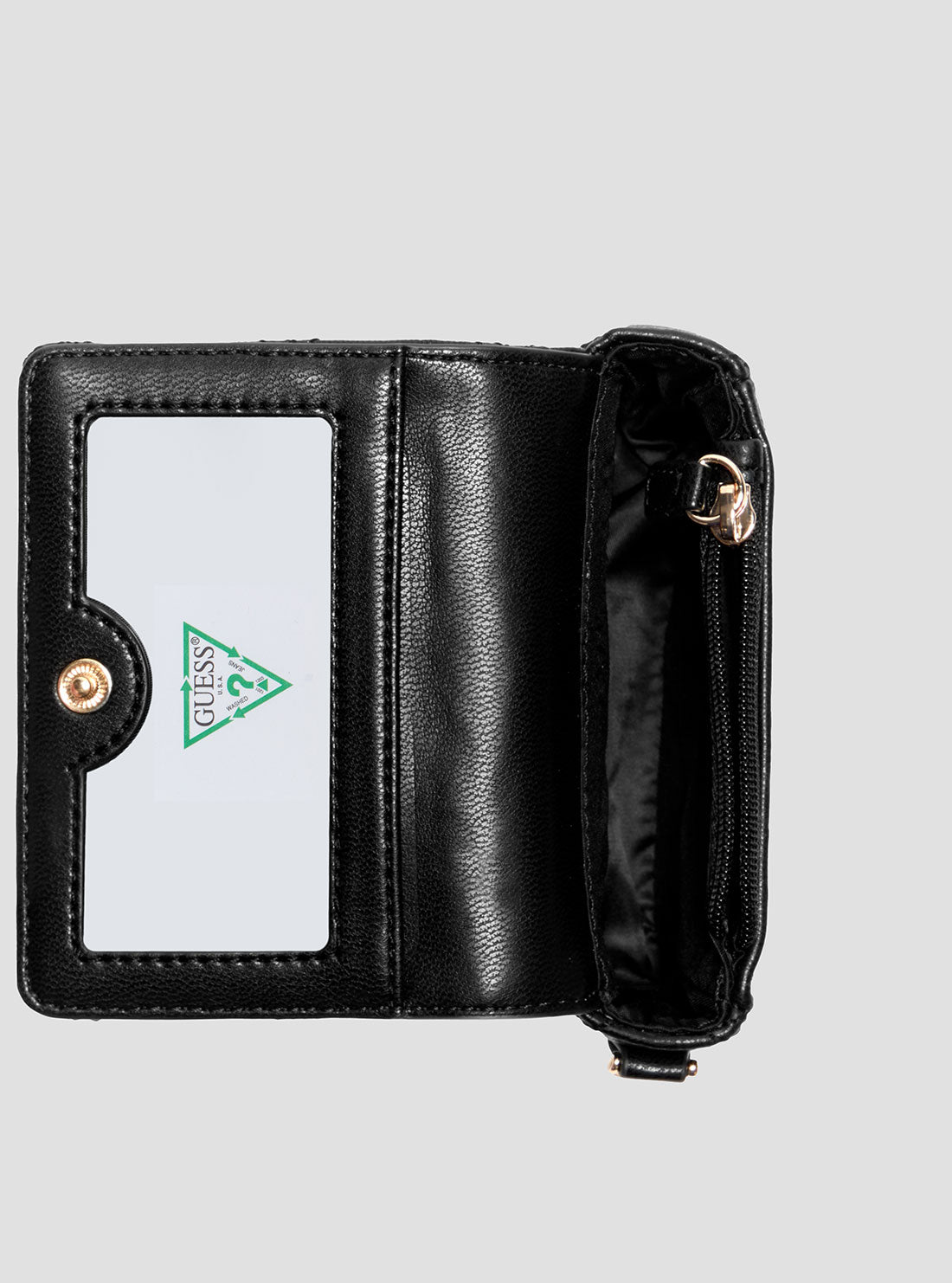 GUESS Womens Black Giully Micro Mini Wallet QG9673186 Inside View