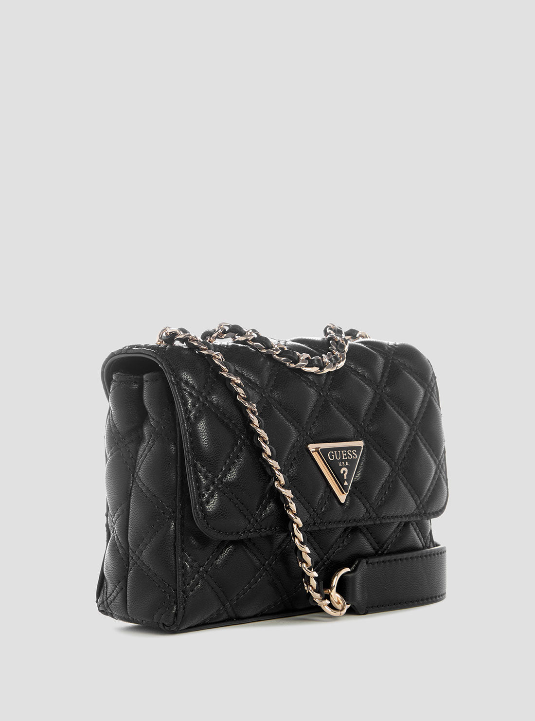 GUESS Womens Black Giully Crossbody Bag QG967374 Front Side View