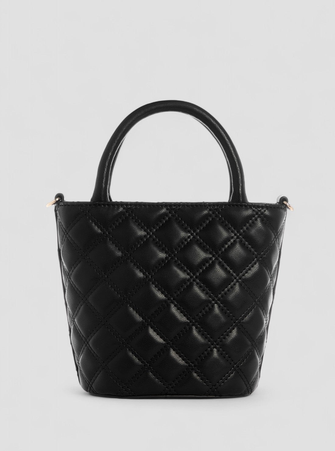 GUESS Womens Black Giully Mini Tote Bag QG967376 Back View