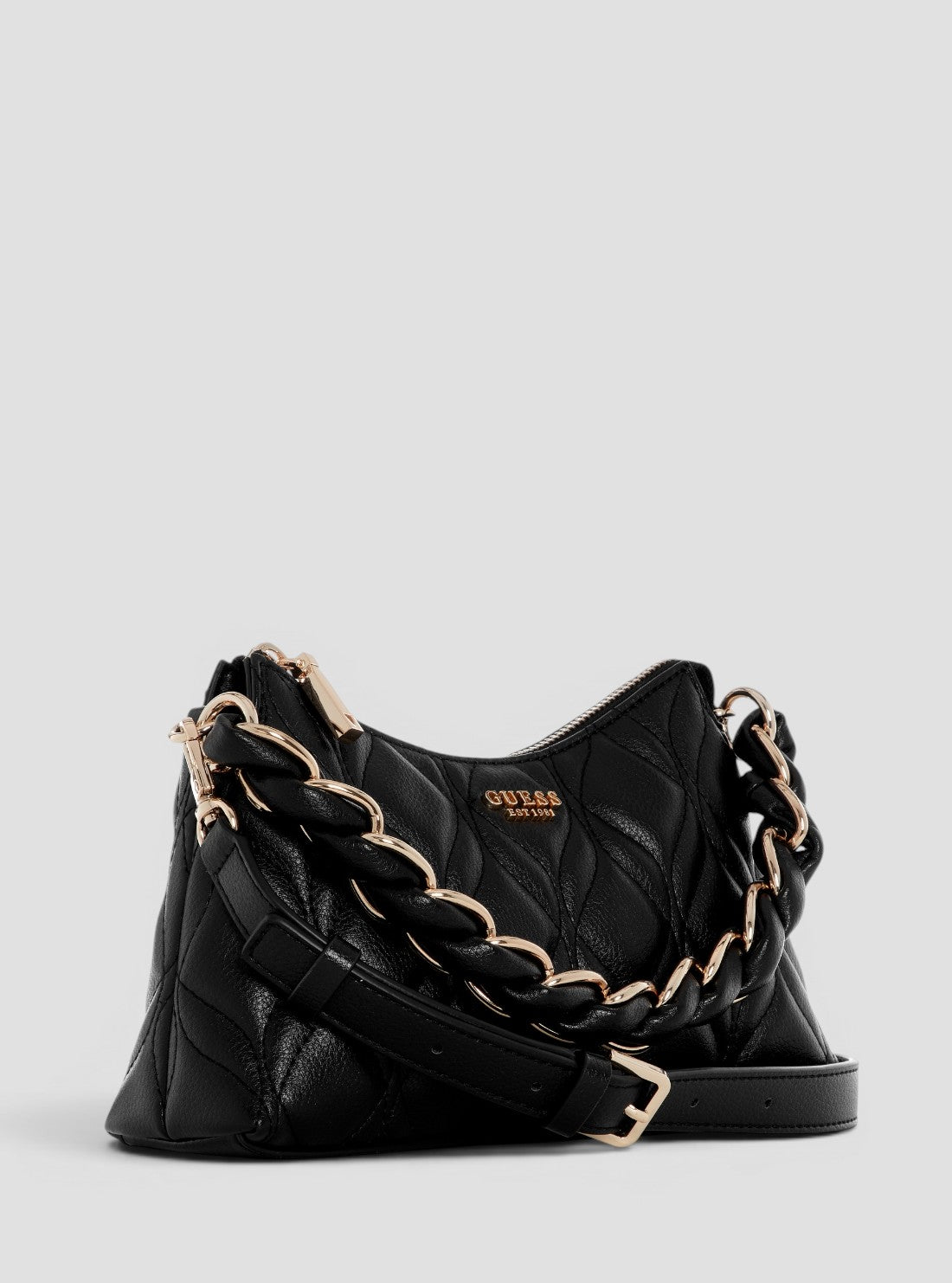 GUESS Womens Black Maxine Mini Shoulder Bag QG973372 Side View