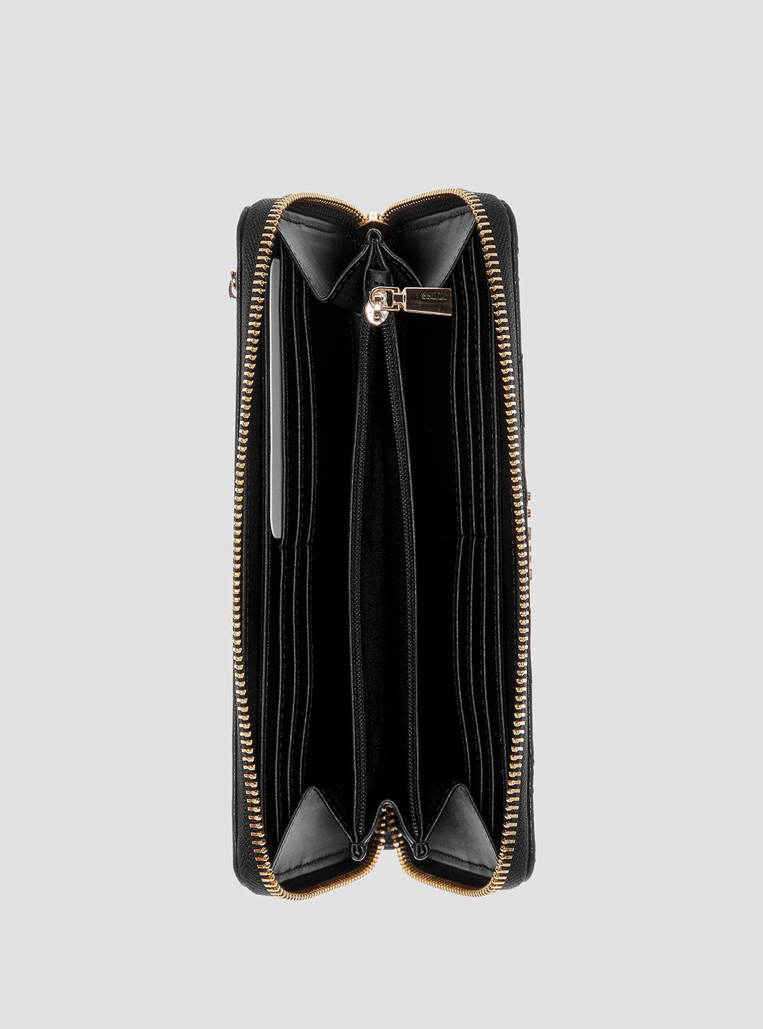 Black Adelasia Large Zip Around Wallet