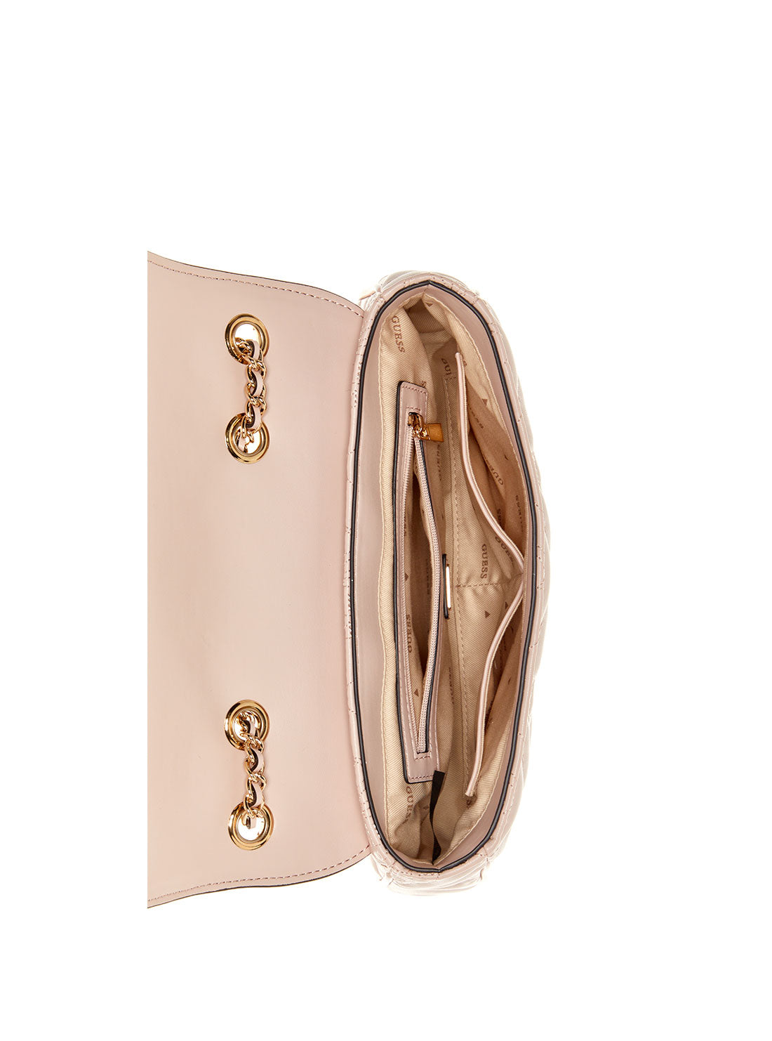 GUESS Light Beige Marieke Crossbody Bag inside view