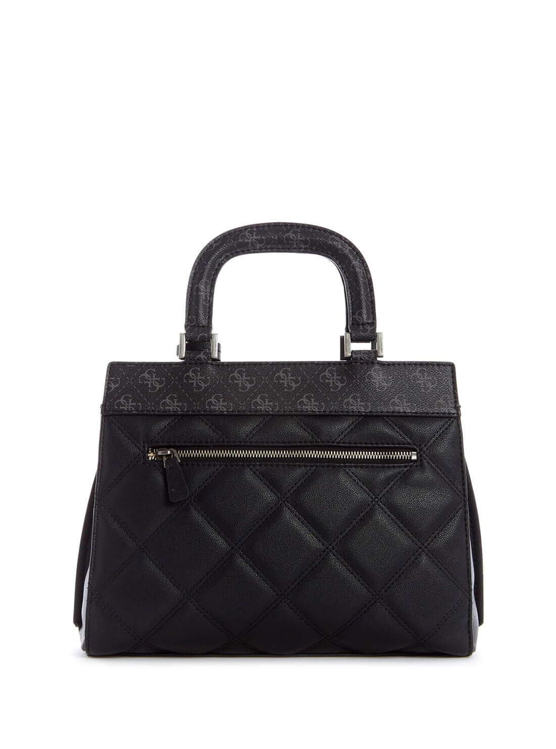 Black Katey Luxury Satchel Bag | GUESS Women's Handbags | back view