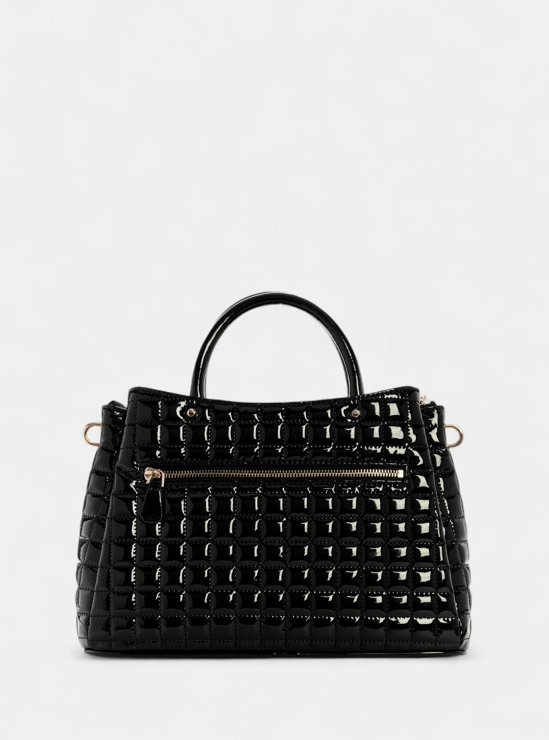 GUESS Womens Black Nadira Girlfriend Satchel QT842406 Back View