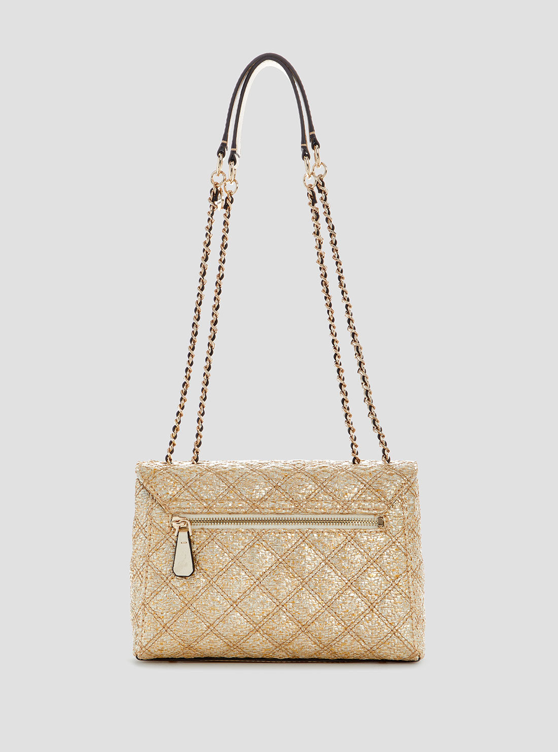 GUESS Womens Gold Guilly Convertible Crossbody Bag QW967320 Back View