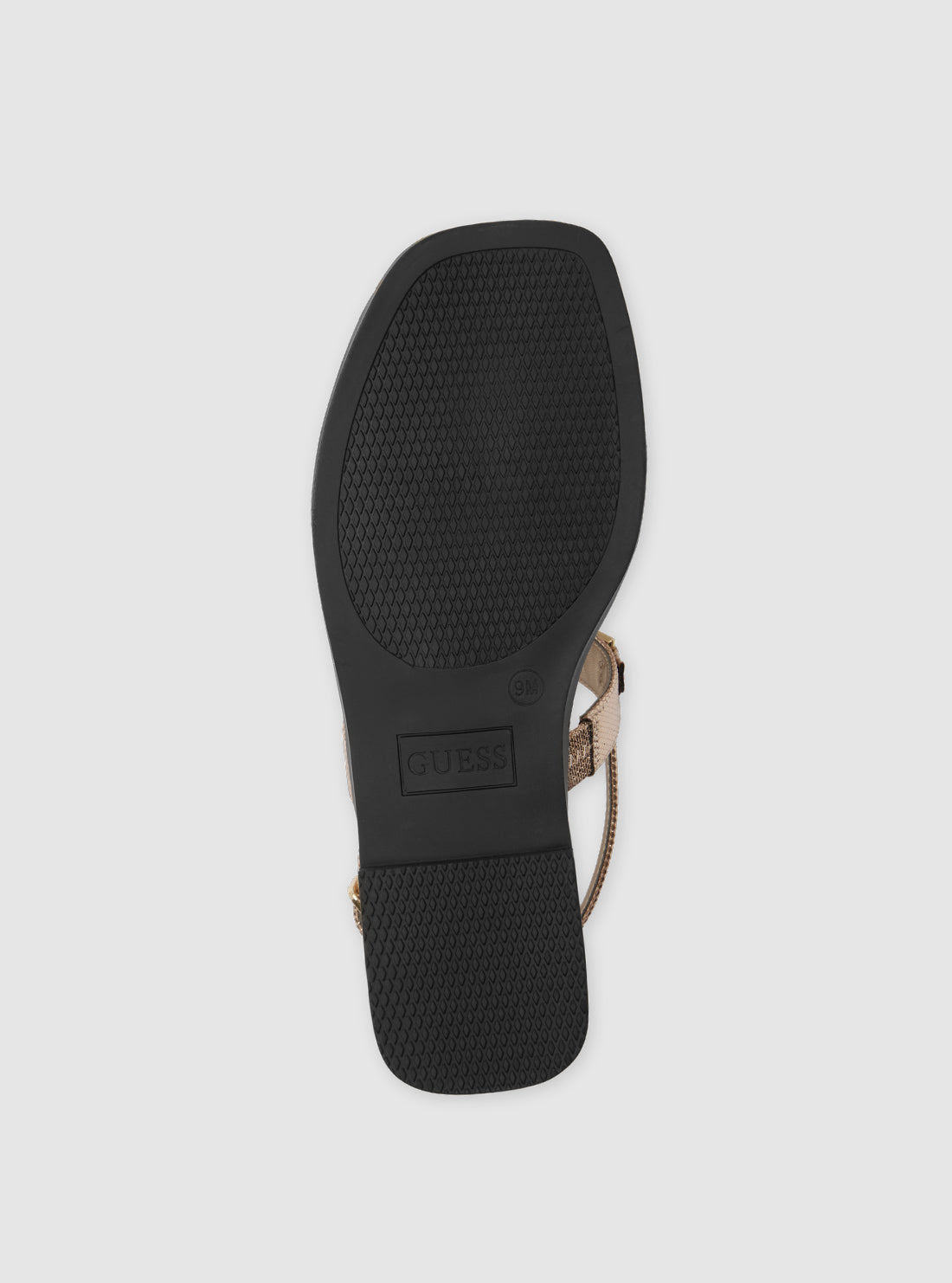GUESS Womens Gold Reality Slides REALITY Bottom View