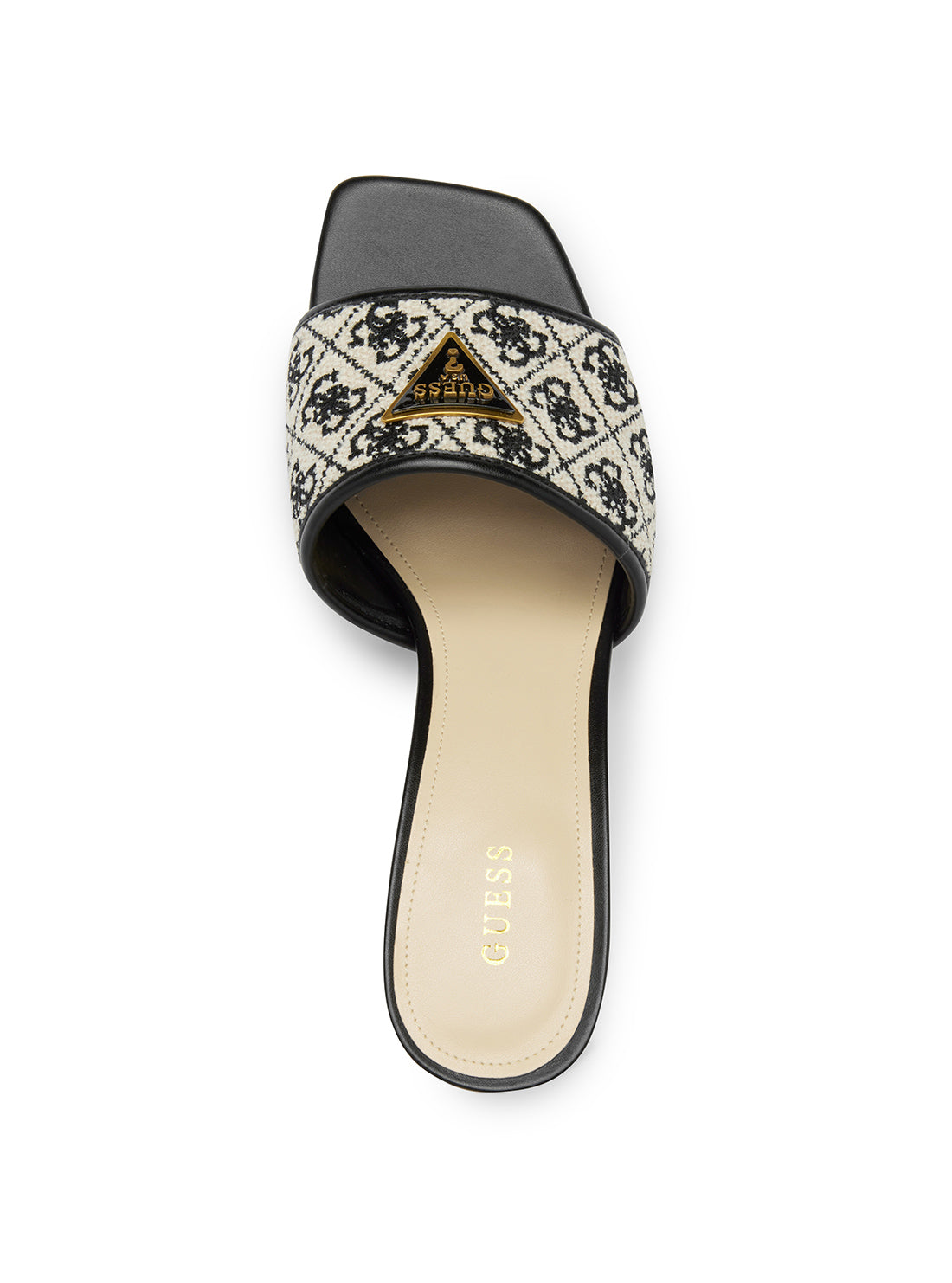 Black Rinit Kitten Heels | GUESS Women's Heels | top view