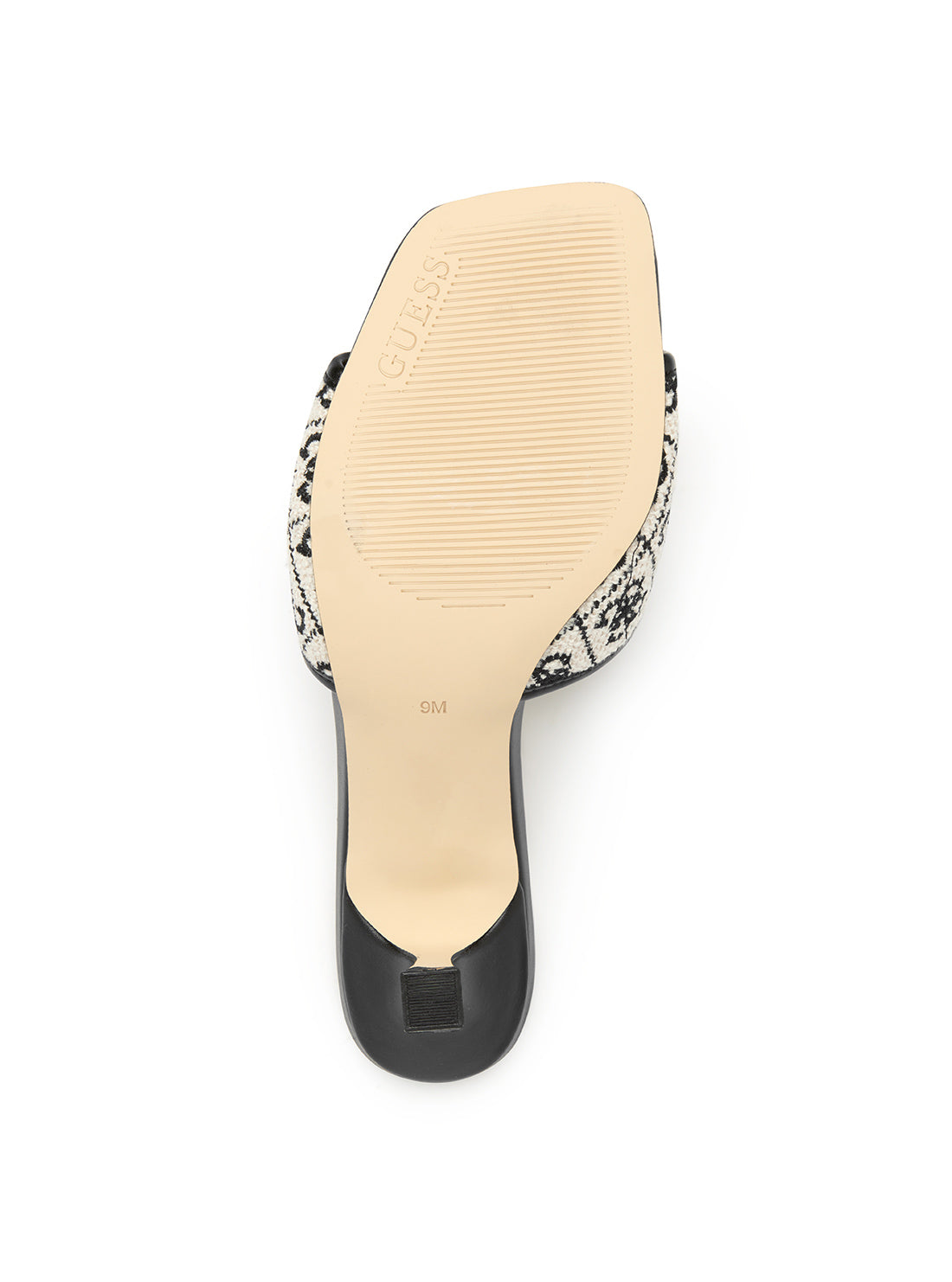Black Rinit Kitten Heels | GUESS Women's Heels | bottom view