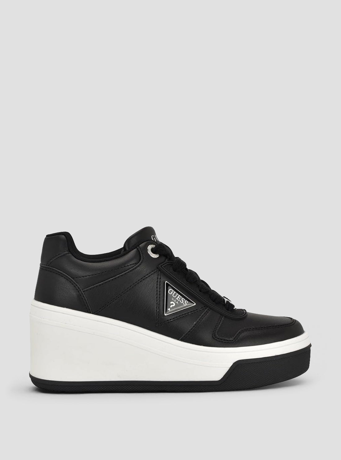 GUESS Womens Black Rozinn Platform Wedge Sneakers ROZINN Side View_2