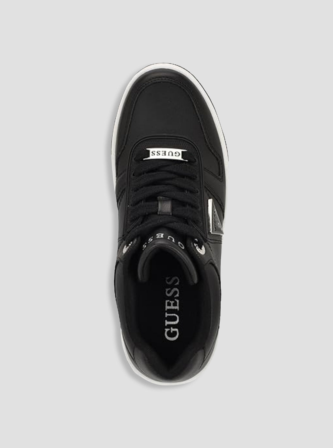 GUESS Womens Black Rozinn Platform Wedge Sneakers ROZINN Top View