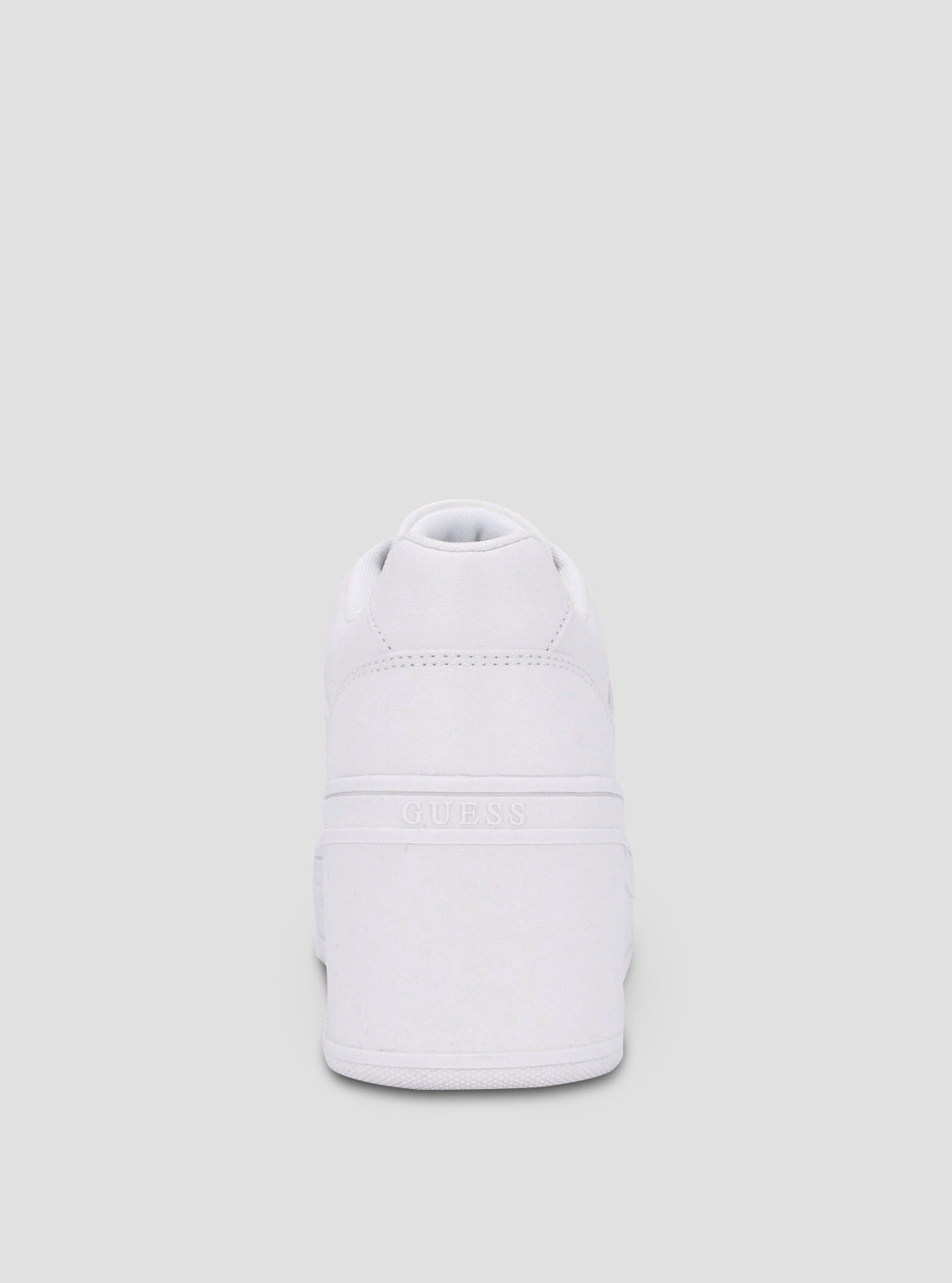 GUESS Womens White Rozinn Wedge Sneakers ROZINN Back View