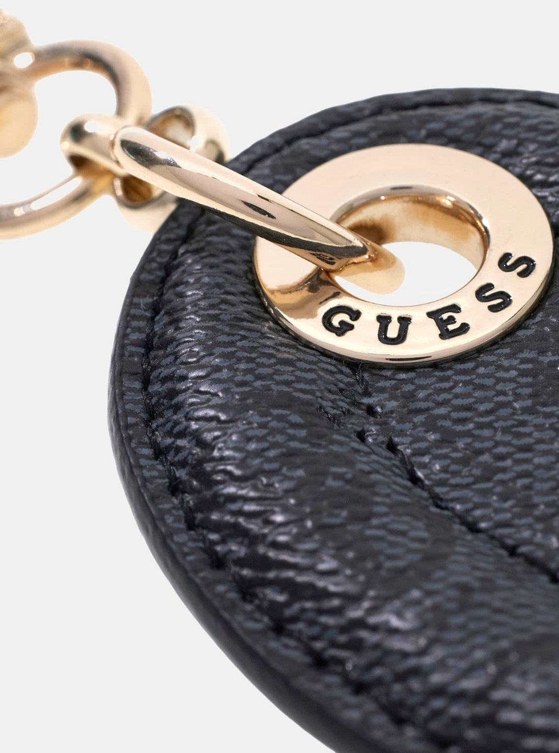 GUESS Accessories Black Logo Heart Keyring RW1793P5301 Detail View