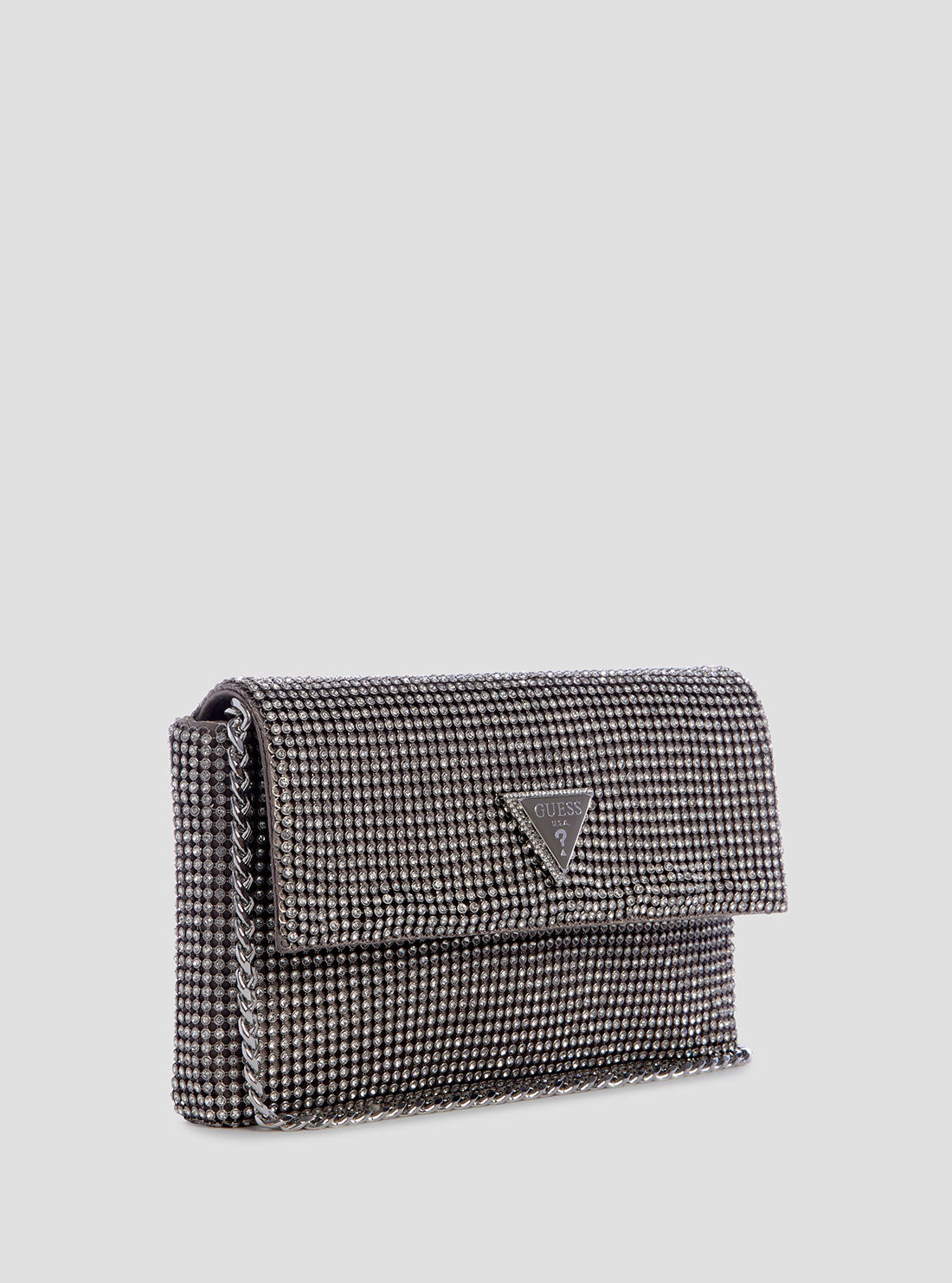 Silver Zalina Clutch Bag