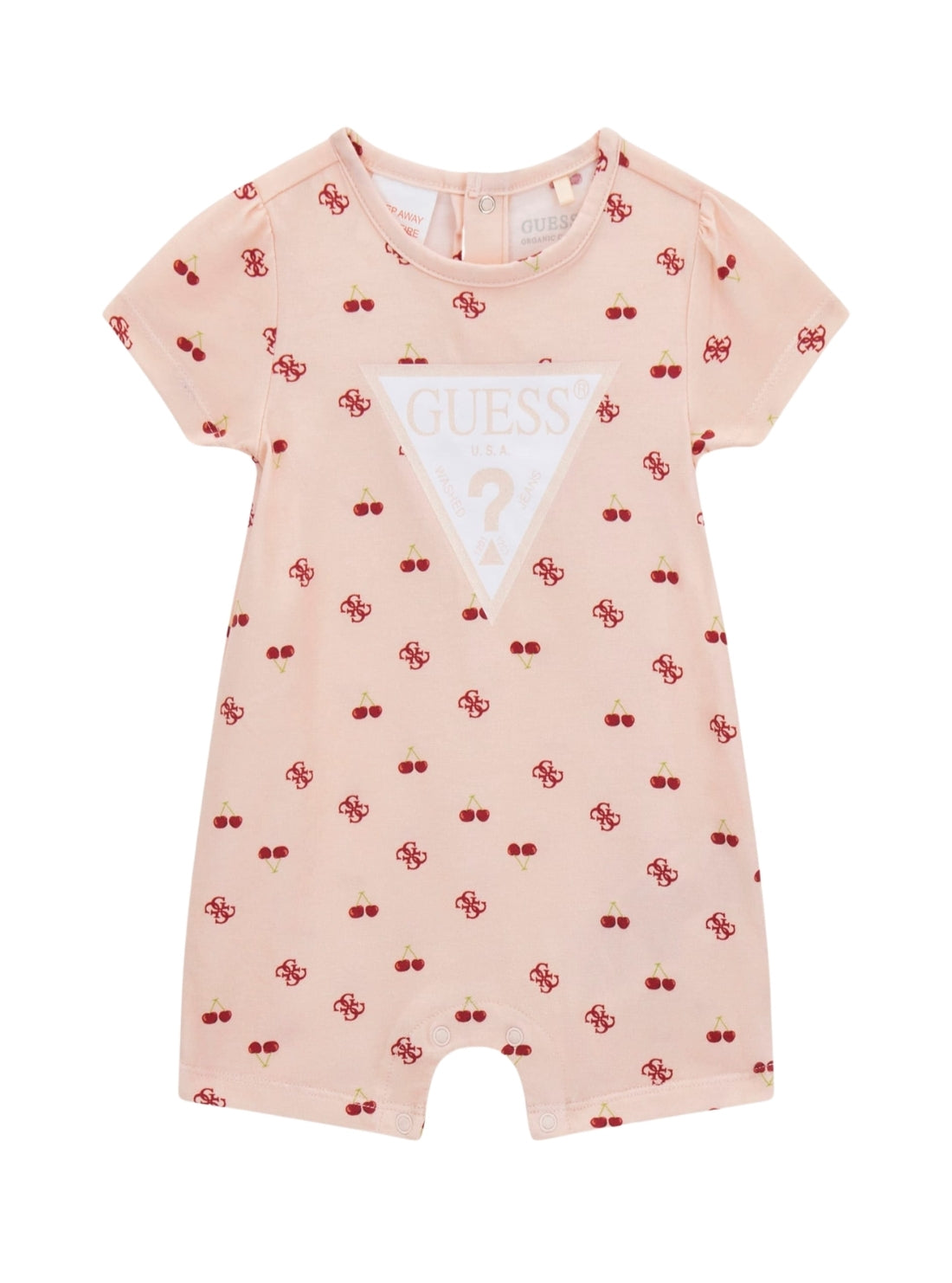 GUESS Baby Pink Stretch Jersey Shortie (0-12m) S5GG00K6YW4 Front View