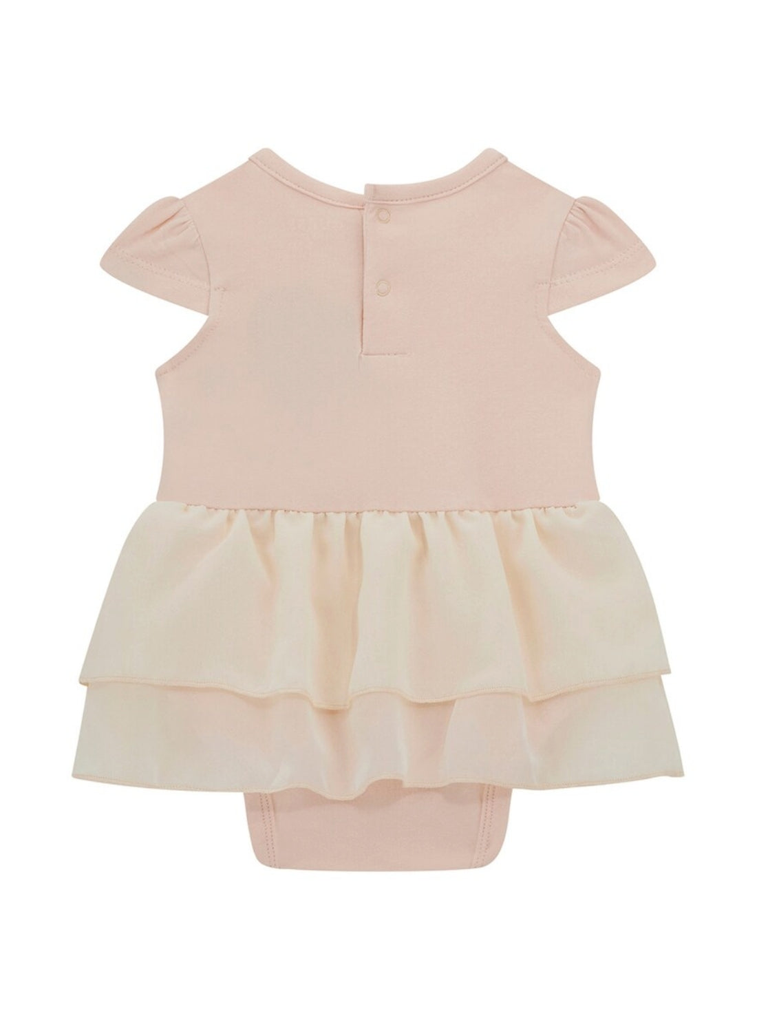 GUESS Baby Pink Dress Bodysuit with Chiffon (0-12m) Back View