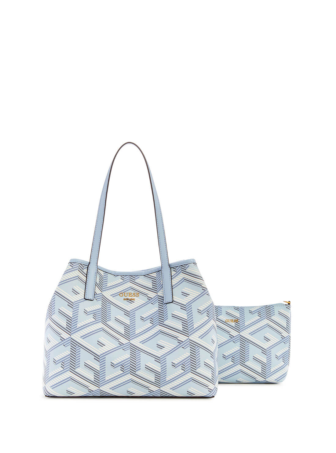 Light Blue Vikky Tote Bag | GUESS Women's Handbags | front view alt