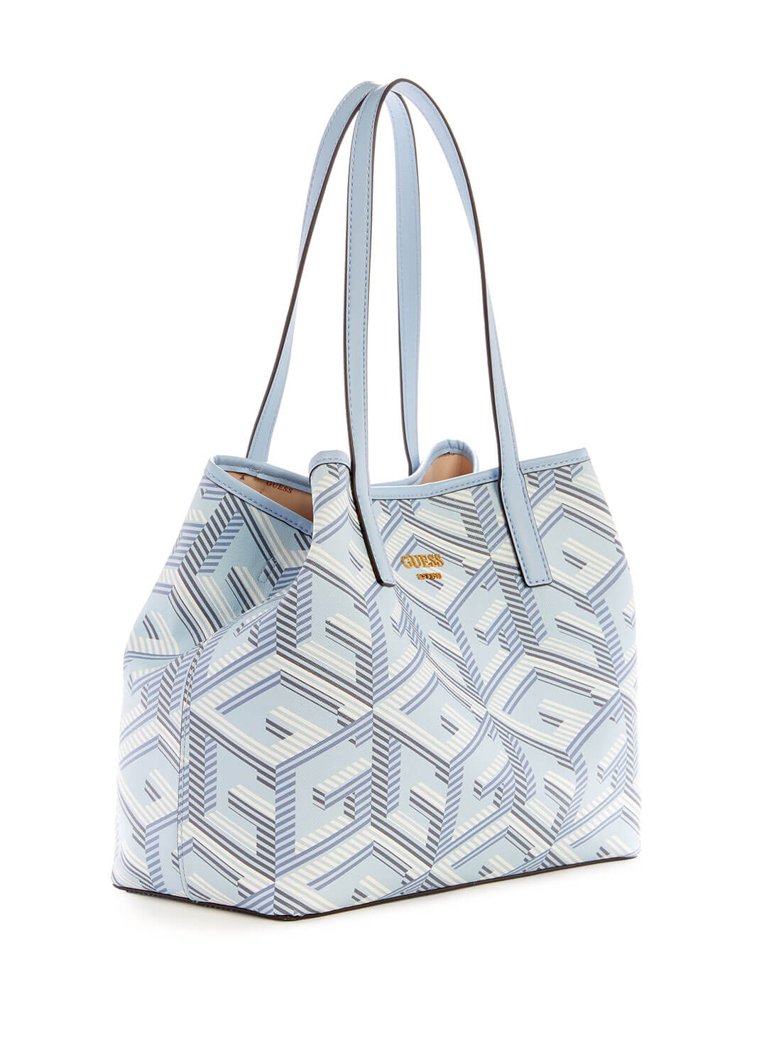 Light Blue Vikky Tote Bag | GUESS Women's Handbags | side view