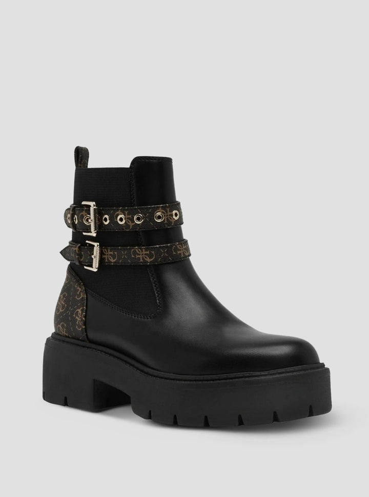 GUESS Womens Black Sadrino Ankle Boots SADRINO Side View
