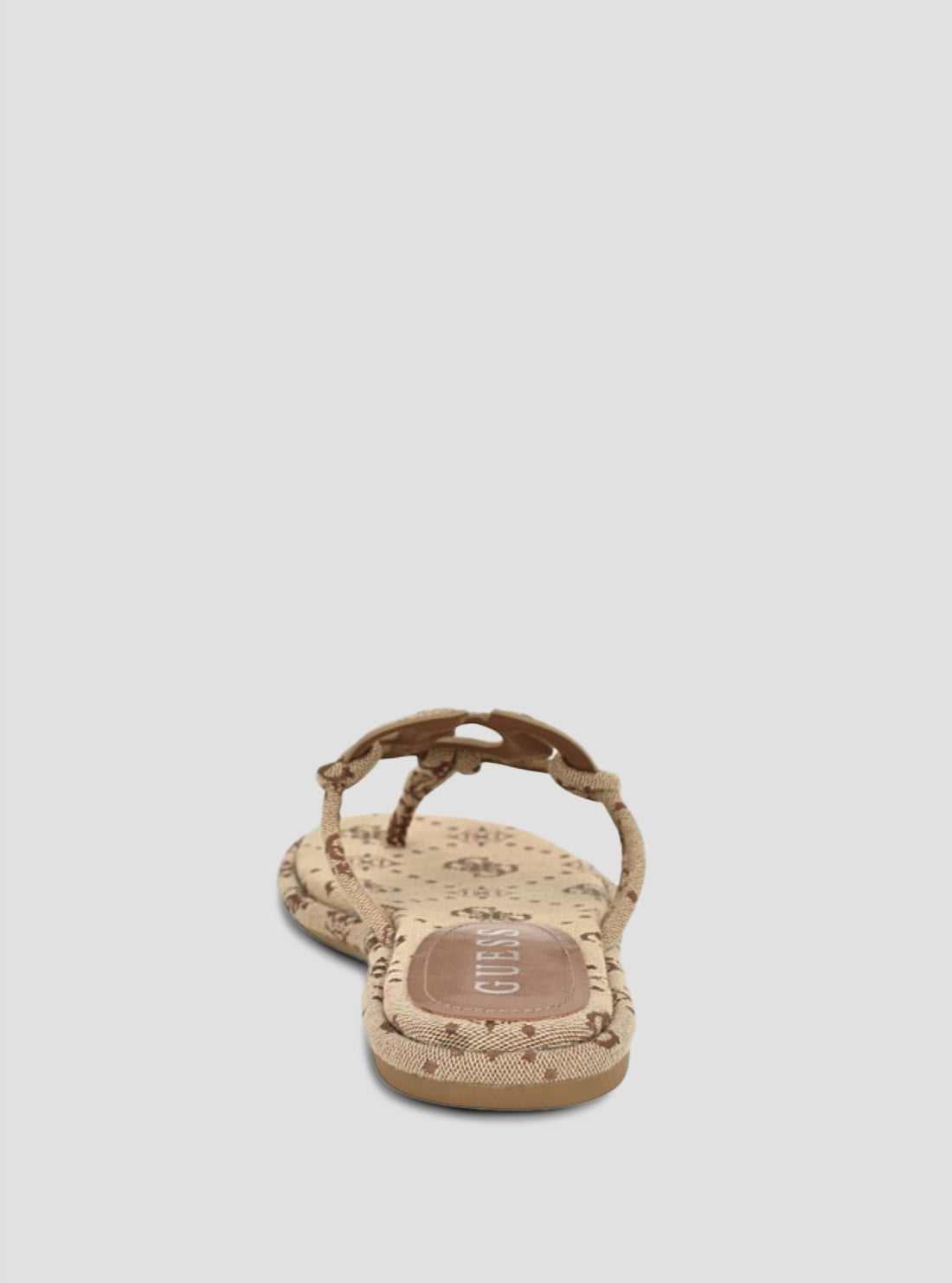 GUESS Footwear Brown Logo Saime Flat Sandals SAIME3 Back View