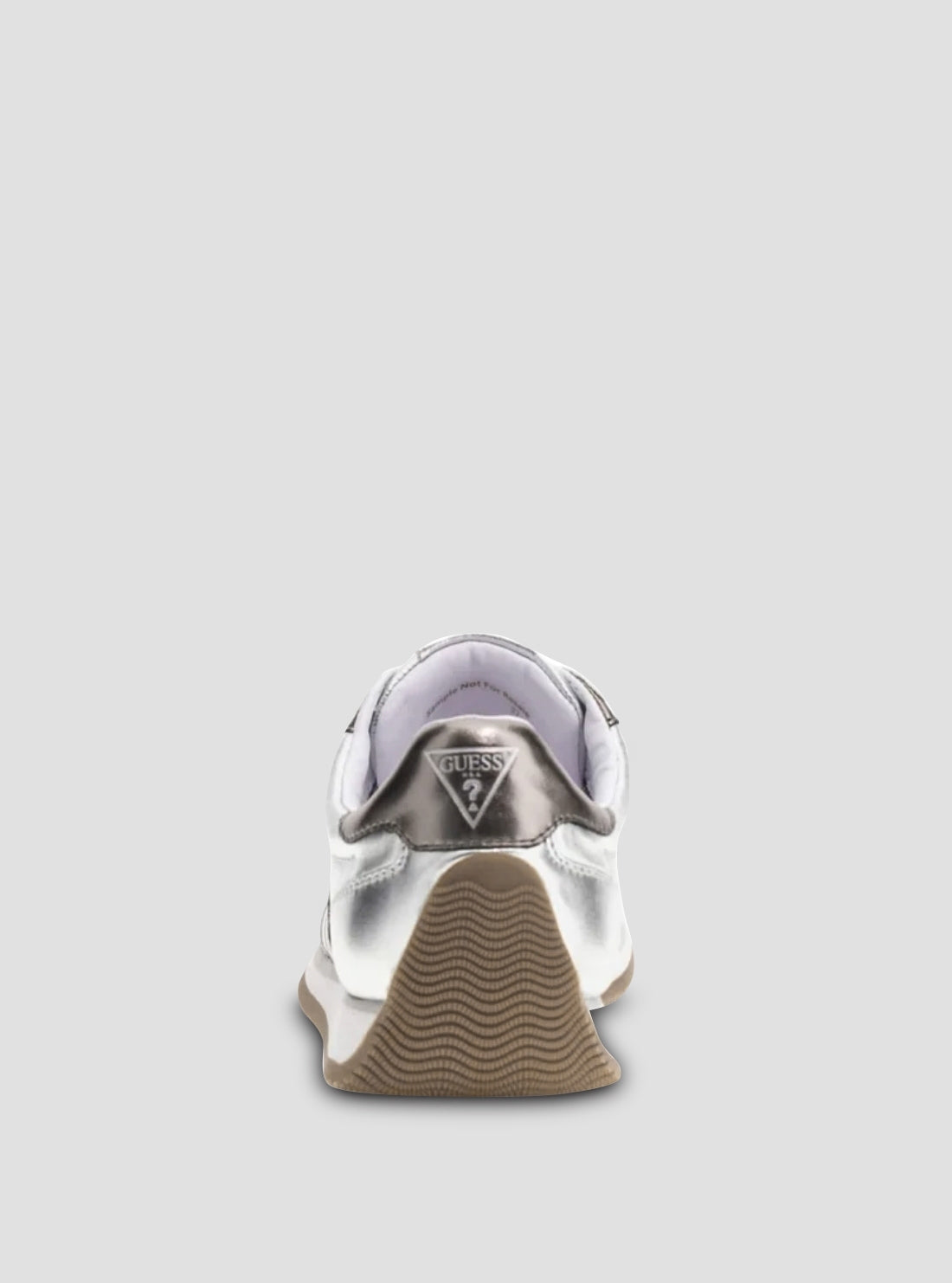 GUESS Womens Silver Saphia Sneakers SAPHIA Back View