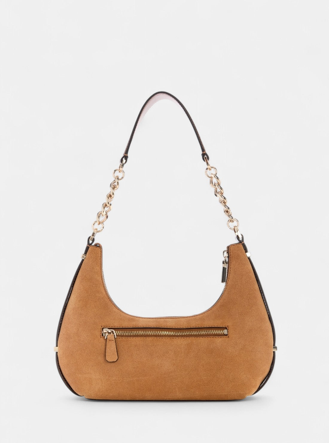 GUESS Womens Brown Erenia Top Zip Shoulder Bag SB783818 Back View