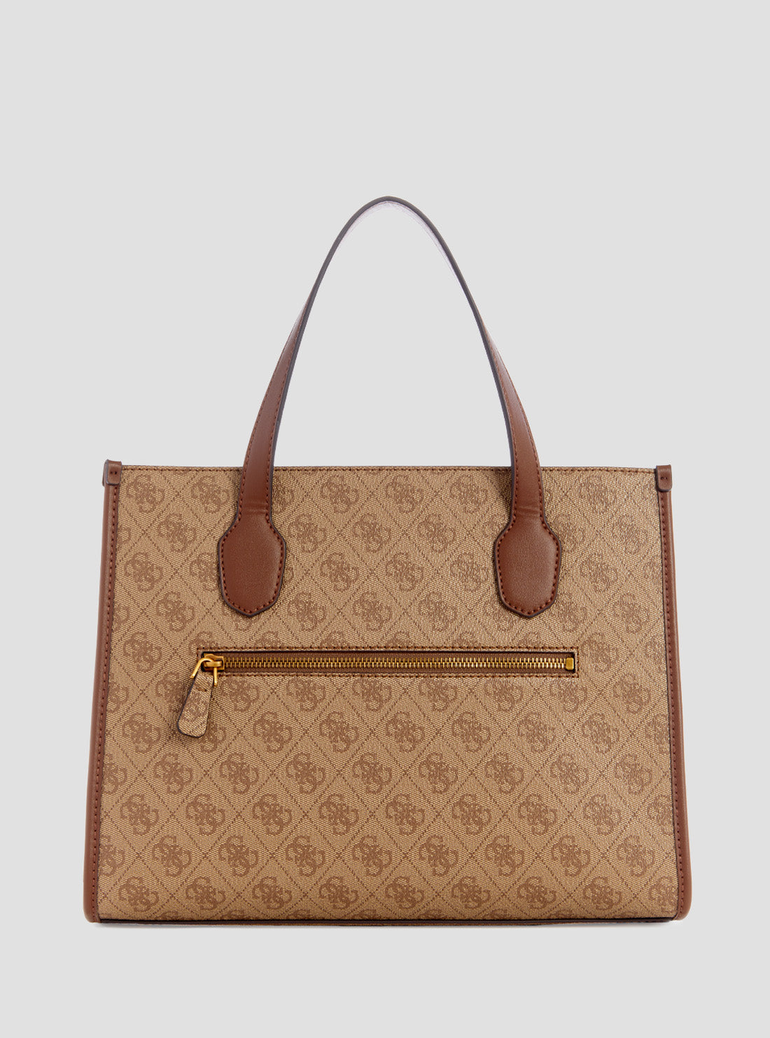GUESS Women's Brown Logo Izzy Dual Tote Bag SB865422LGW Back View
