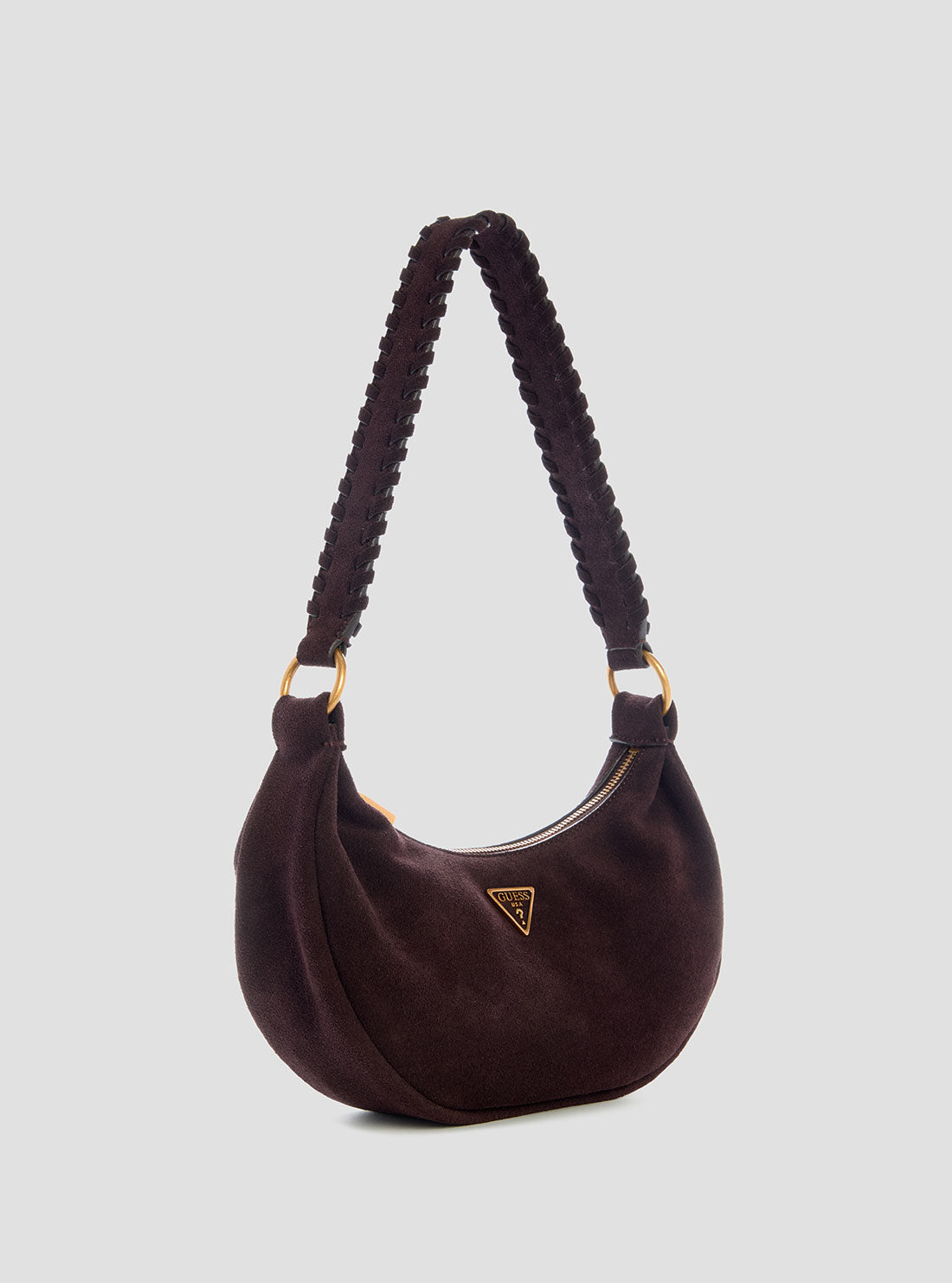 GUESS Womens Brown Amita Hobo Bag SB953972 Front Side View