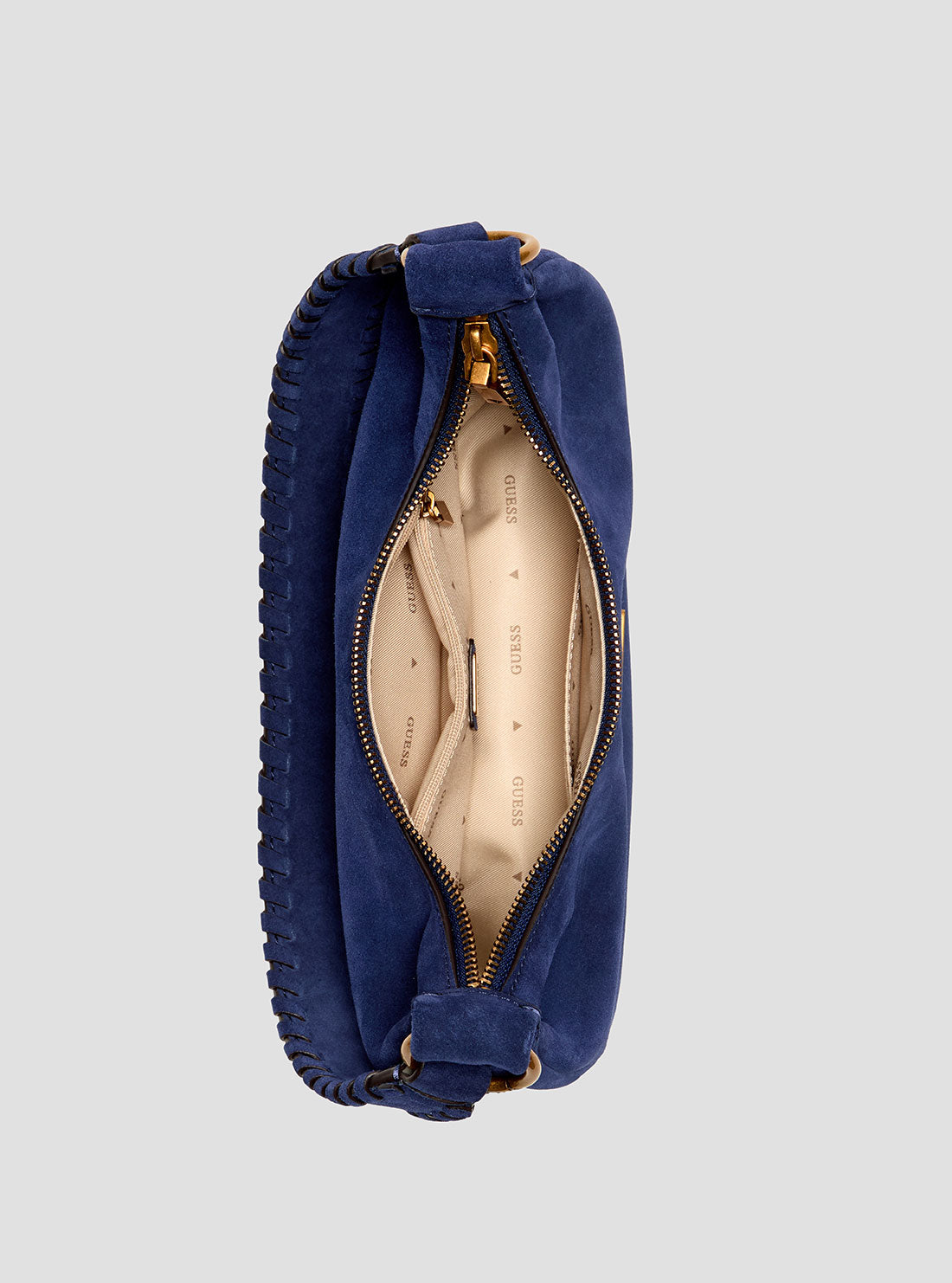 GUESS Womens Blue Amita Hobo Bag SB953972 Inside View