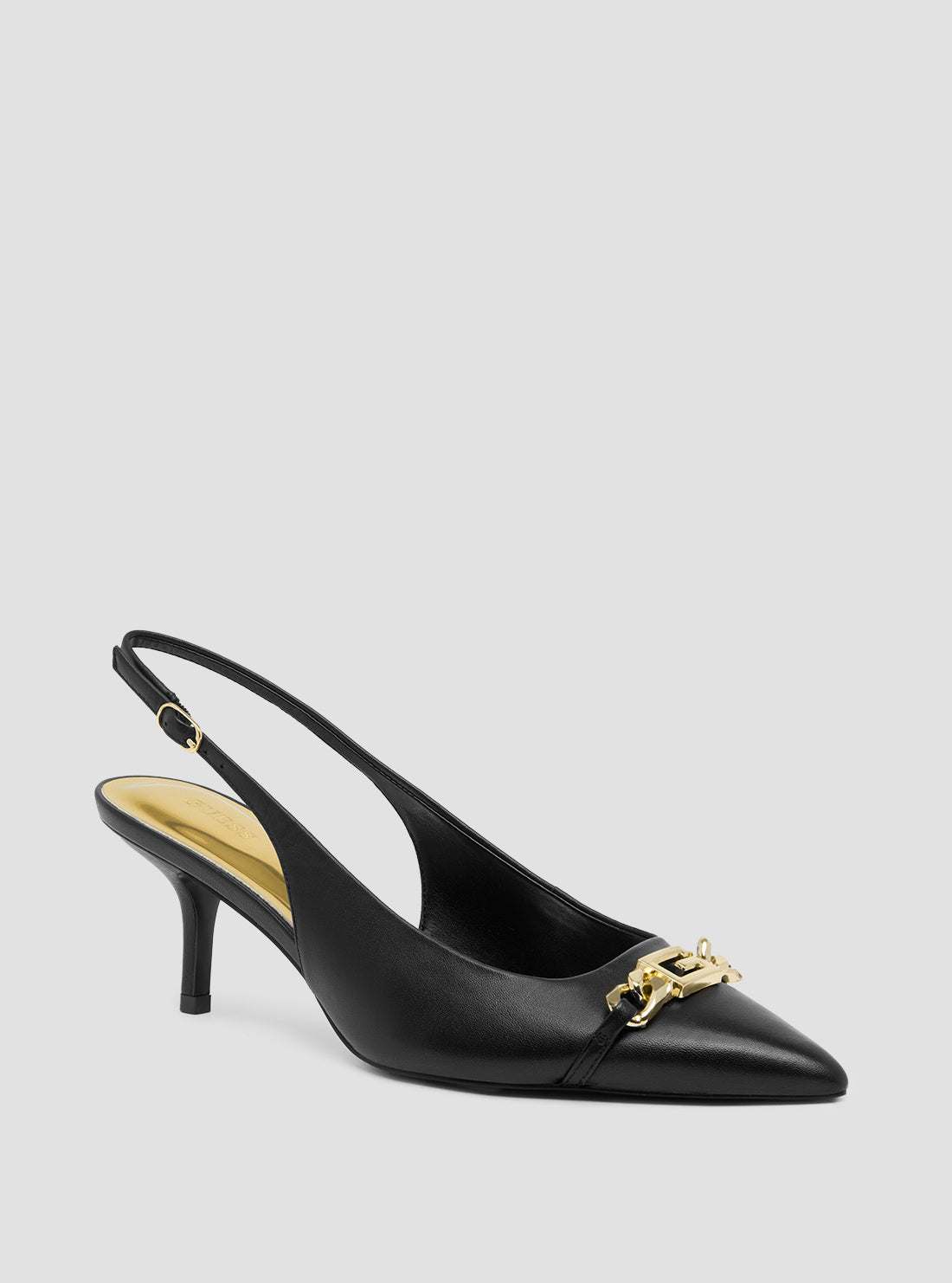 Black Sdina Stiletto Kitten Heel | GUESS Women's Shoes | front view