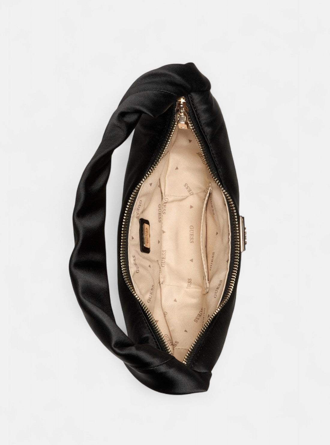 GUESS Womens Black Sunetra Mini Shoulder Bag SE753472 Inside View