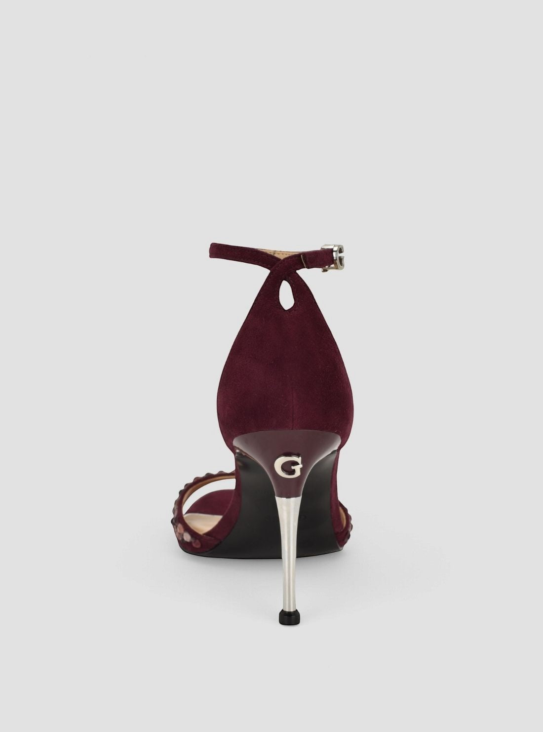 GUESS Footwear Dark Red Seenaa Heeled Sandals SEENAA Back View