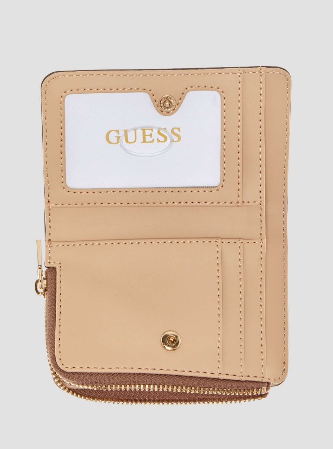 GUESS Womens Stone Logo Yvonne Zip Around Card Case SG2378156 Inside View