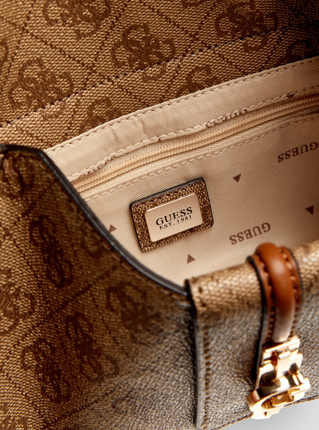 Brown Logo Yvonne Mini Convertible Shoulder Bag SG237873 Detail View